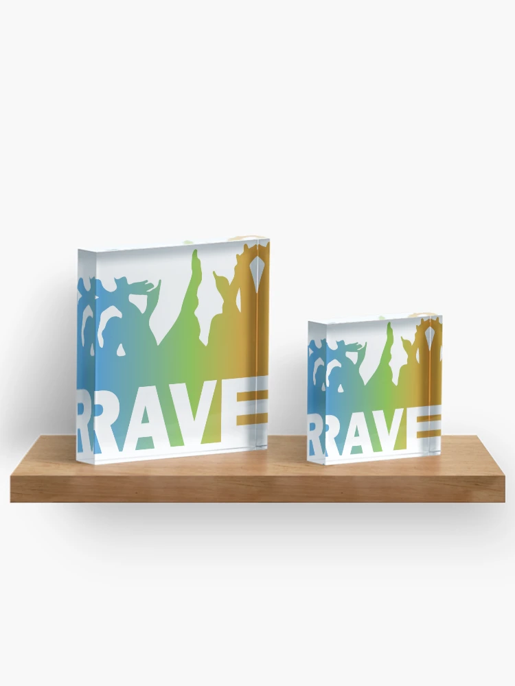 Thumbnail 3 of 5, Acrylic Block, Rainbow Rave designed and sold by One-Raz.