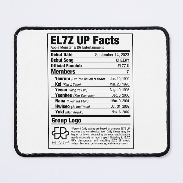 Item preview, EL7Z UP Kpop Nutritional Facts 2 designed and sold by skeletonvenus.
