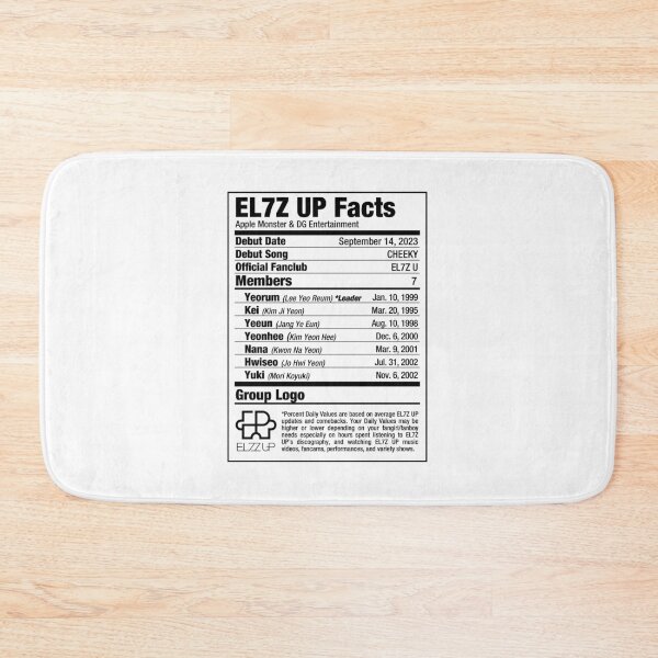 Item preview, EL7Z UP Kpop Nutritional Facts 2 designed and sold by skeletonvenus.