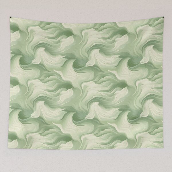 Item preview, Whirlpool Pattern #1 Light Green Earthy Tones designed and sold by ARTficiallyAnon.