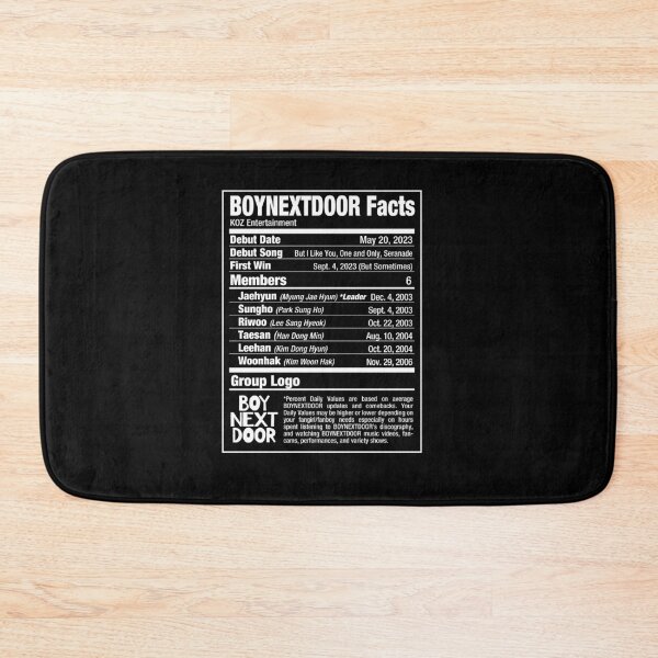 Item preview, BND BOYNEXTDOOR Kpop Nutritional Facts designed and sold by skeletonvenus.