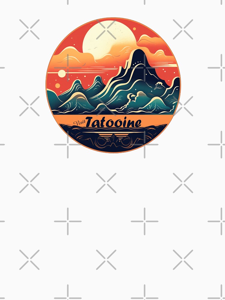 Imagen 3 de 3, Camiseta ¾ estilo béisbol con la obra Tatooine, diseñada y vendida por NoobsDesign.