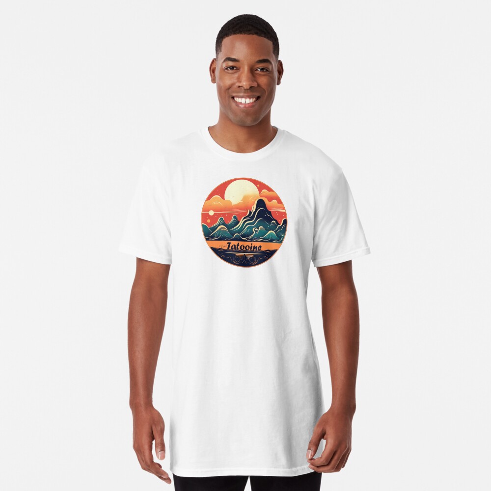 Vista previa del artículo con la obra «Camiseta larga», diseñado y vendido por NoobsDesign.