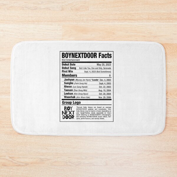 Item preview, BND BOYNEXTDOOR Kpop Nutritional Facts 2 designed and sold by skeletonvenus.