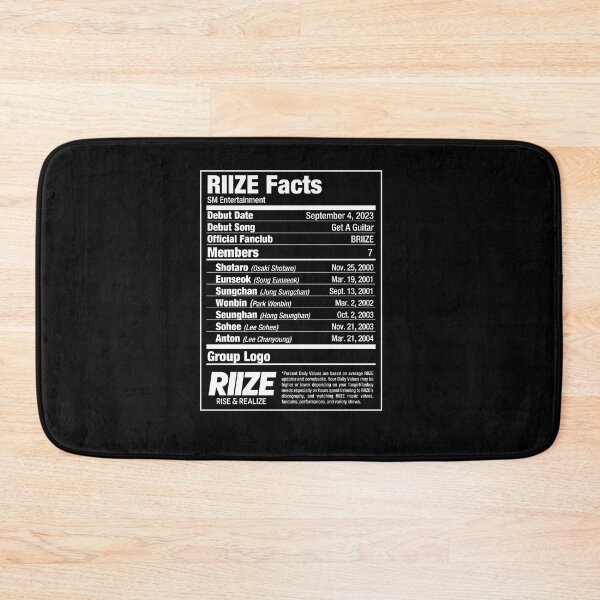 Item preview, RIIZE RISE&REALIZE Kpop Nutritional Facts designed and sold by skeletonvenus.