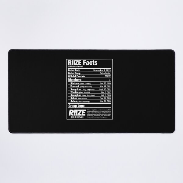 Item preview, RIIZE RISE&REALIZE Kpop Nutritional Facts designed and sold by skeletonvenus.