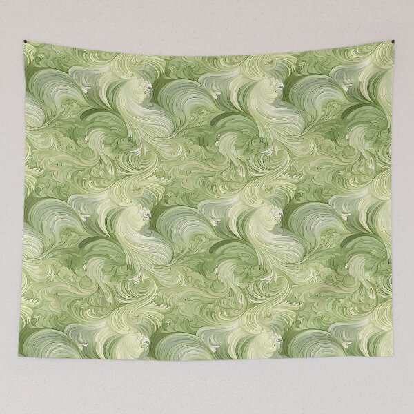 Item preview, Whirlpool Pattern #2 Light Green Earthy Tones designed and sold by ARTficiallyAnon.