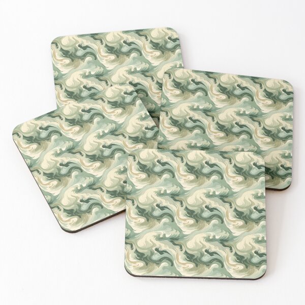 Item preview, Whirlpool Pattern #3 Light Green Earthy Tones designed and sold by ARTficiallyAnon.