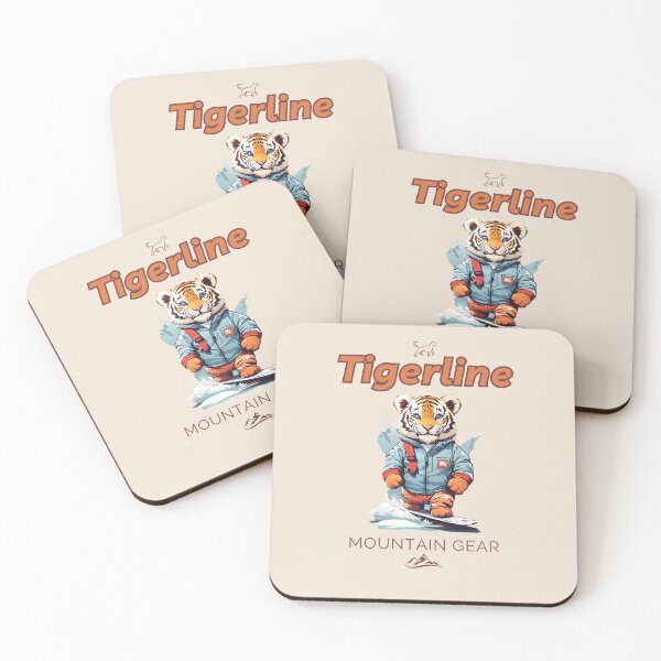Item preview, Cool tiger cub on skiies in the mountains logo for kids designed and sold by CedricNorbinho.