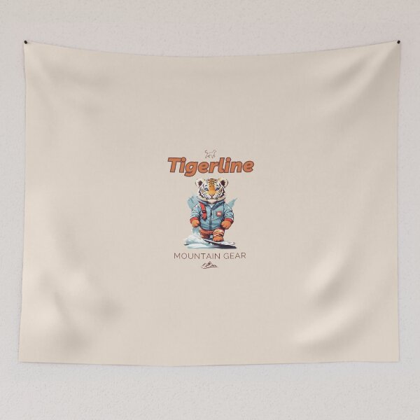 Item preview, Cool tiger cub on skiies in the mountains logo for kids designed and sold by CedricNorbinho.