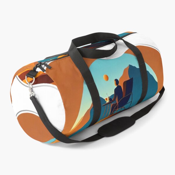 Item preview, People sitting in chairs drinking coffee on the hillside designed and sold by Natcharee.