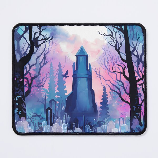 Item preview, Halloween Watercolor Cemetery designed and sold by RaineDDesigns.