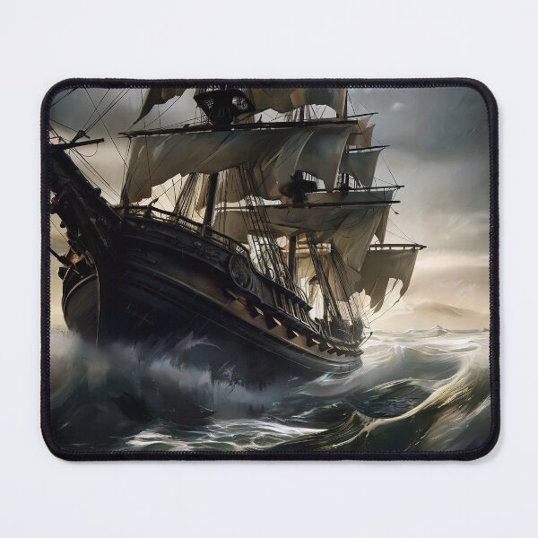 Item preview, A pirate ship sailing across the rough sea designed and sold by Good Candy.