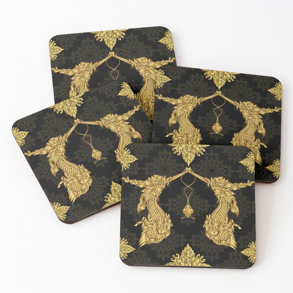 Item preview, Gold luxury Thai Traditional pattern.Kinnaree or Phoenix Fairy tale bird.Thai style designed and sold by MusixT-Shirt.