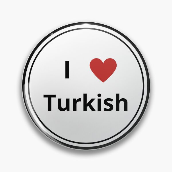 Item preview, Black and white circle of i love turkish designed and sold by language-des.