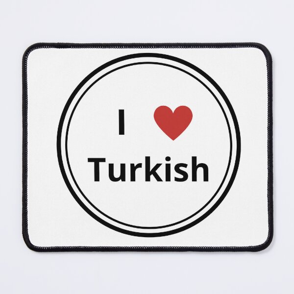 Item preview, Black and white circle of i love turkish designed and sold by language-des.