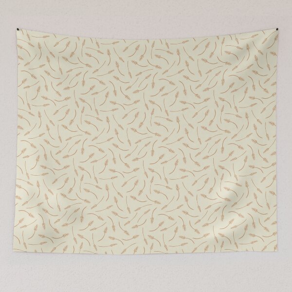 Item preview, Hand Drawn Wheat Stalks pattern - tan and cream designed and sold by Crystal Hayden.