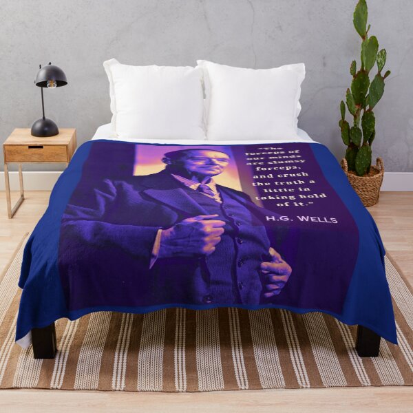 Item preview, H. G. Wells portrait and quote:“The forceps of our minds are clumsy forceps, and crush the truth a little in taking hold of it. ” designed and sold by artbleed.