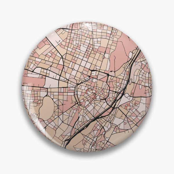 Item preview, Munich Map Pattern in Soft Pink Pastels designed and sold by PatternMaps.