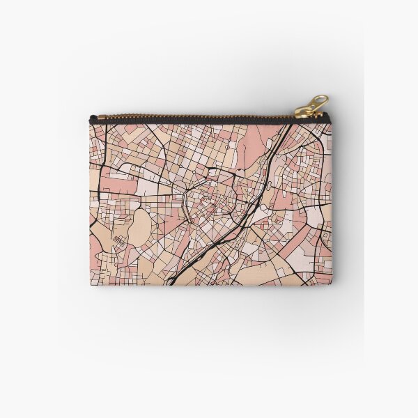 Item preview, Munich Map Pattern in Soft Pink Pastels designed and sold by PatternMaps.