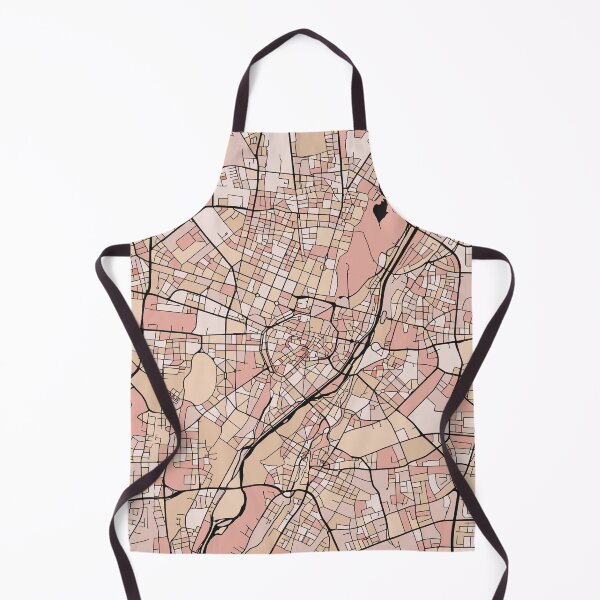 Item preview, Munich Map Pattern in Soft Pink Pastels designed and sold by PatternMaps.