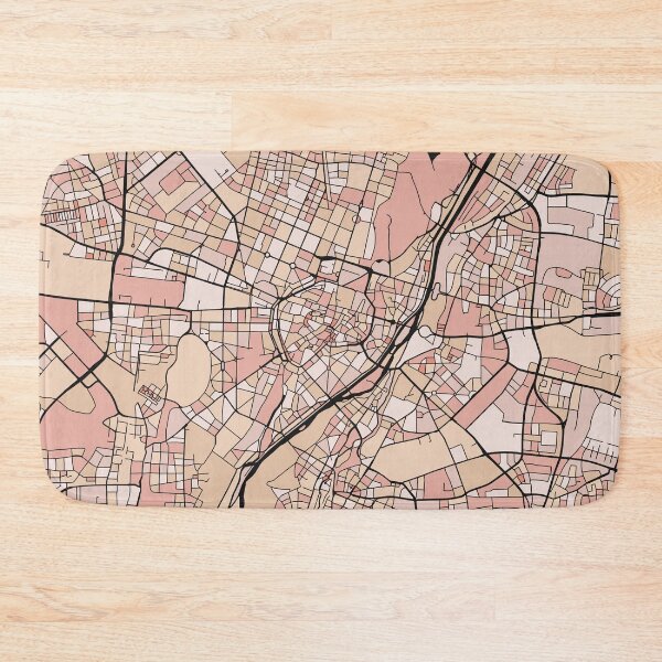 Item preview, Munich Map Pattern in Soft Pink Pastels designed and sold by PatternMaps.