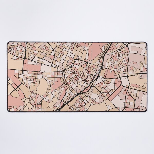 Item preview, Munich Map Pattern in Soft Pink Pastels designed and sold by PatternMaps.