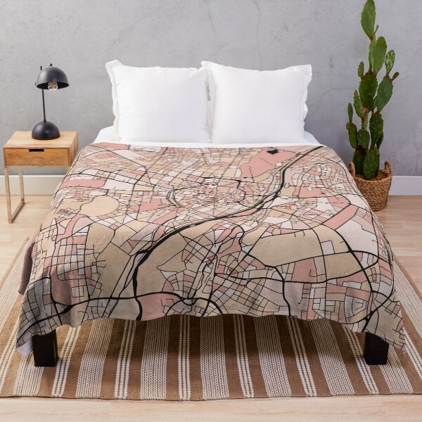 Item preview, Munich Map Pattern in Soft Pink Pastels designed and sold by PatternMaps.