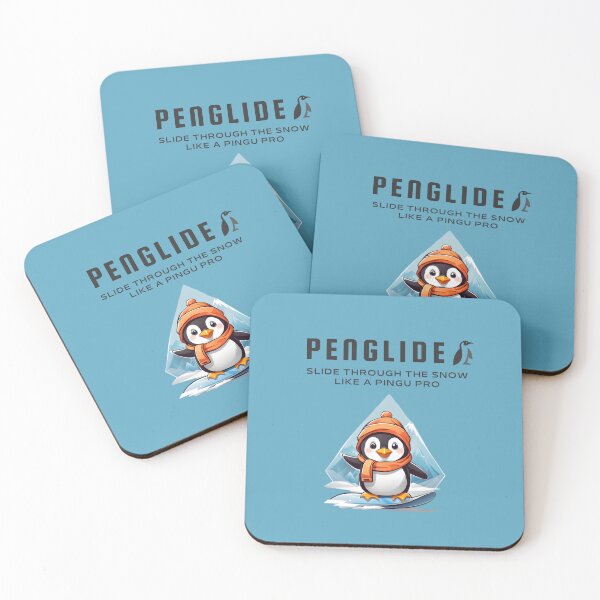 Item preview, Cute cool penguin snowboarding in the mountains logo for kids designed and sold by CedricNorbinho.