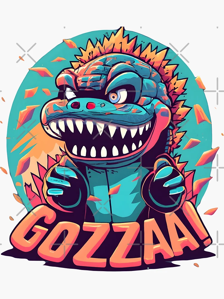 Godzilla in a Bottle (pink) Sticker for Sale by Herdretta