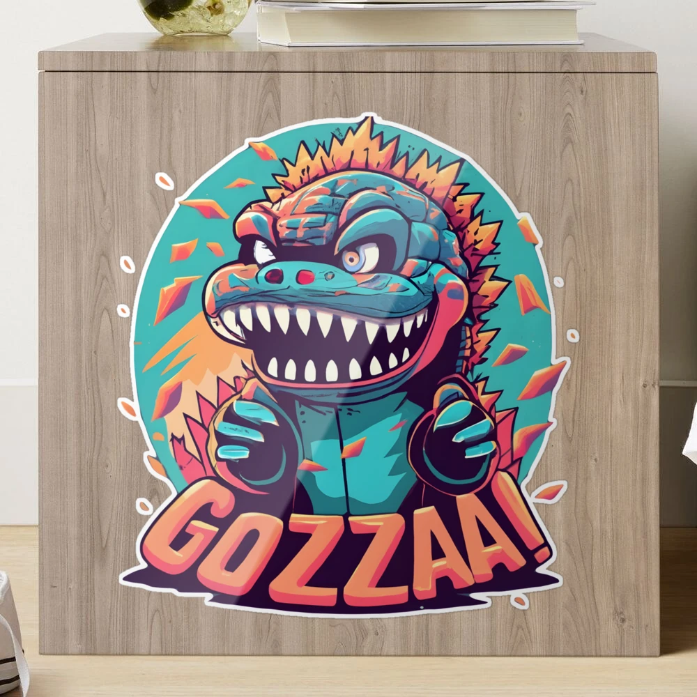 Godzilla in a Bottle (pink) Sticker for Sale by Herdretta