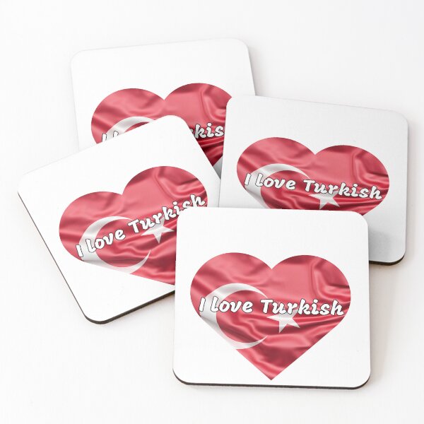 Item preview, I love turkish, heart with turkish flag designed and sold by language-des.