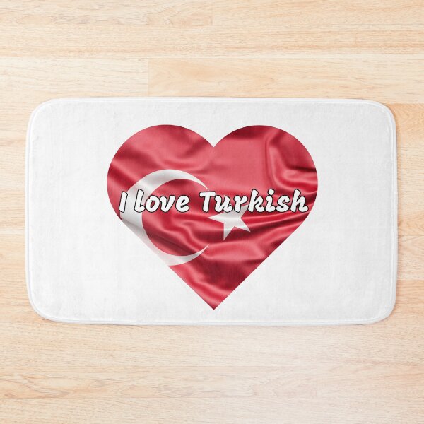 Item preview, I love turkish, heart with turkish flag designed and sold by language-des.