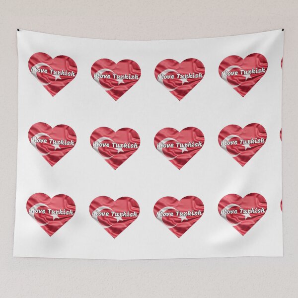 Item preview, I love turkish, heart with turkish flag designed and sold by language-des.