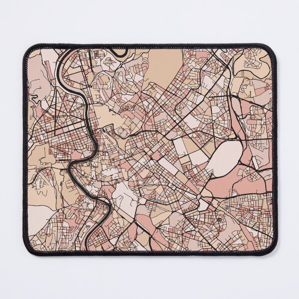 Item preview, Rome Map Pattern in Soft Pink Pastels designed and sold by PatternMaps.