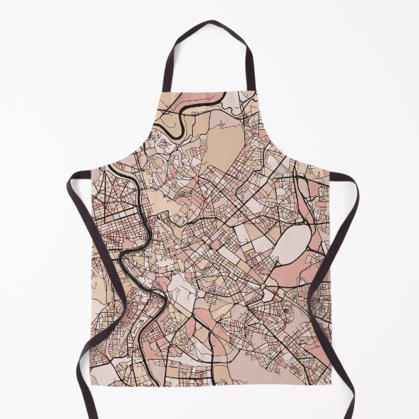 Item preview, Rome Map Pattern in Soft Pink Pastels designed and sold by PatternMaps.