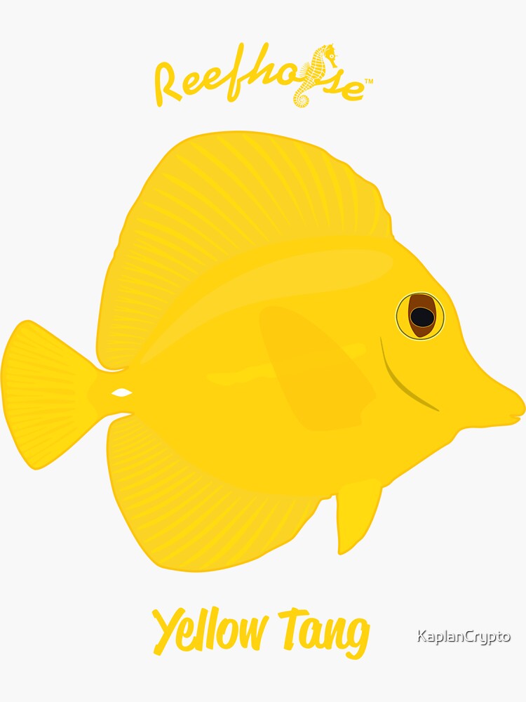 Thumbnail 3 of 3, Sticker, Yellow Tang designed and sold by KaplanCrypto.