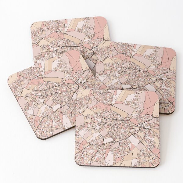 Item preview, Sofia Map Pattern in Soft Pink Pastels designed and sold by PatternMaps.