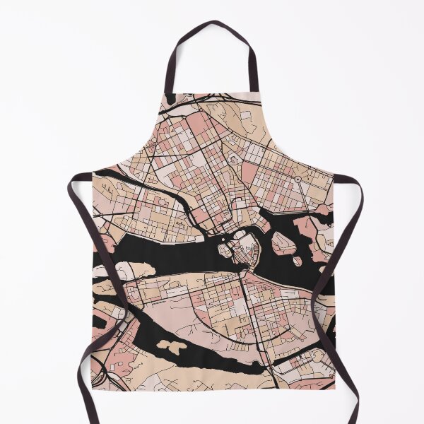 Item preview, Stockholm Map Pattern in Soft Pink Pastels designed and sold by PatternMaps.
