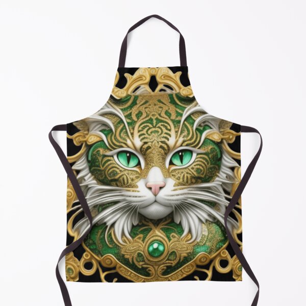 Item preview, Green gold tiger striped cat designed and sold by Roxburylane.