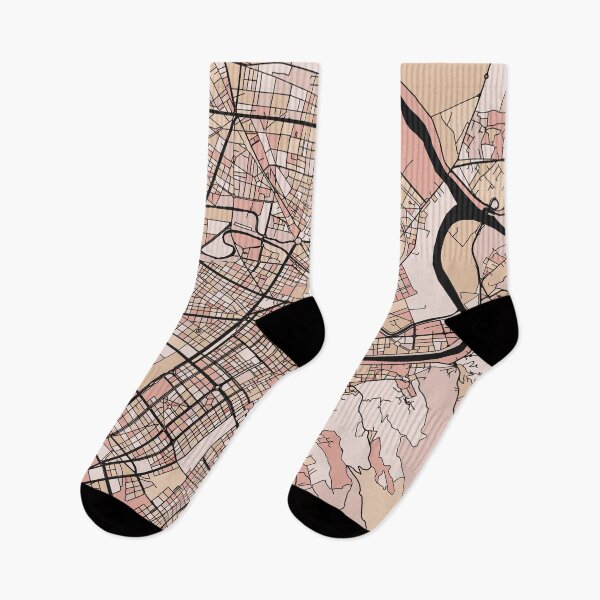 Item preview, Turin Map Pattern in Soft Pink Pastels designed and sold by PatternMaps.