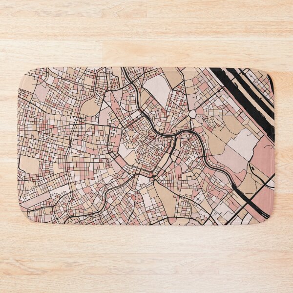 Item preview, Vienna Map Pattern in Soft Pink Pastels designed and sold by PatternMaps.