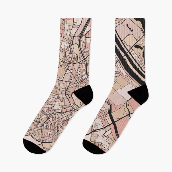 Item preview, Vienna Map Pattern in Soft Pink Pastels designed and sold by PatternMaps.