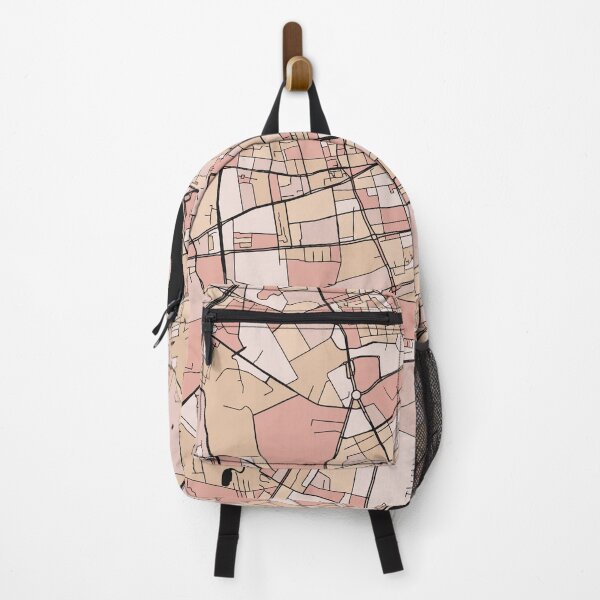 Item preview, Warsaw Map Pattern in Soft Pink Pastels designed and sold by PatternMaps.