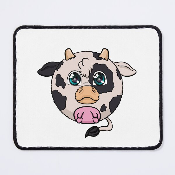 Item preview, Cow Cartoon Chibi Fluff Ball designed and sold by chimeraclub.
