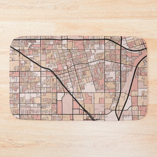 Item preview, Anaheim Map Pattern in Soft Pink Pastels designed and sold by PatternMaps.