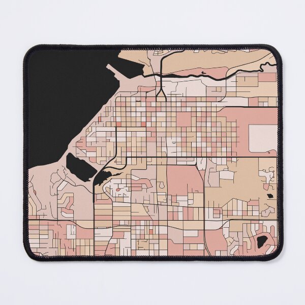 Item preview, Anchorage Map Pattern in Soft Pink Pastels designed and sold by PatternMaps.