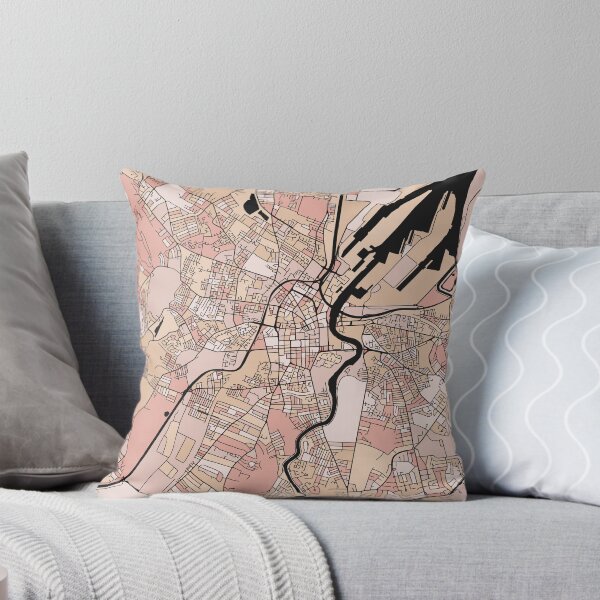 Item preview, Belfast Map Pattern in Soft Pink Pastels designed and sold by PatternMaps.