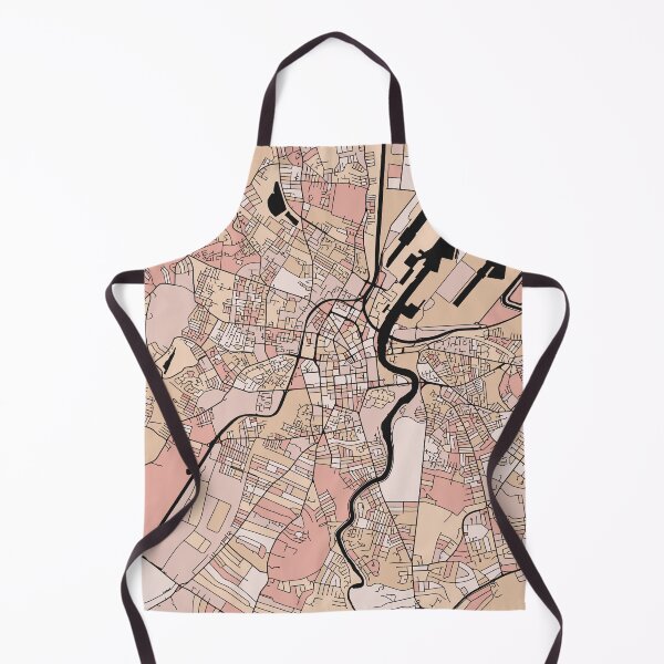 Item preview, Belfast Map Pattern in Soft Pink Pastels designed and sold by PatternMaps.