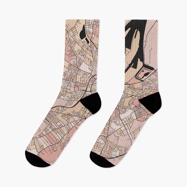 Item preview, Belfast Map Pattern in Soft Pink Pastels designed and sold by PatternMaps.